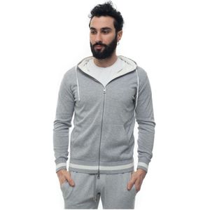 Luigi Borrelli Napoli, Heren, Sweatshirts & Hoodies, Grijs, Maat: 2XL Katoen,