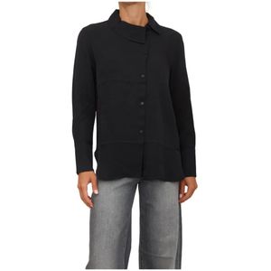 Armani Exchange, Dames, Blouses & Shirts, Zwart, Maat: M Viscose,