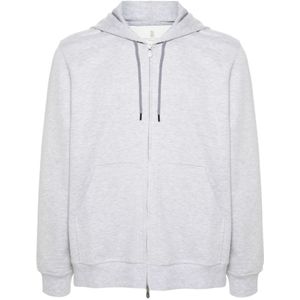Brunello Cucinelli, Heren, Sweatshirts & Hoodies, Grijs, Maat: S Katoen,