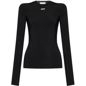 Off White, Dames, Tops, Zwart, Maat: XS