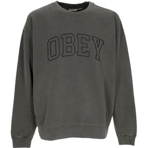 Obey, Heren, Sweatshirts & Hoodies, Grijs, Maat: S Katoen,