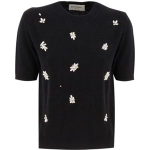 Ermanno Scervino, Dames, Truien, Zwart, Maat: M Wol,