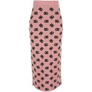 Dolce & Gabbana, Dames, Rokken, Roze, Maat: 2XS Viscose,