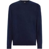 Boggi Milano - Vesten - Blauw - Kasjmier - Trui met Ronde Hals