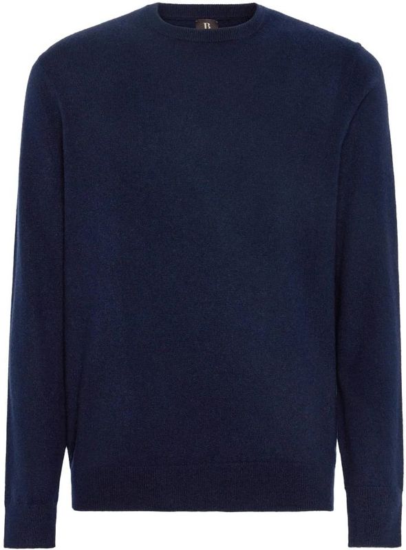 Boggi Milano - Vesten - Blauw - Kasjmier - Trui met Ronde Hals