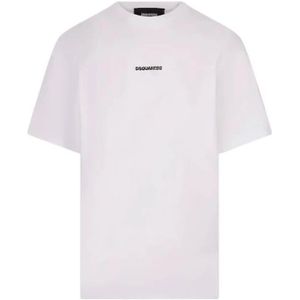 Dsquared2, Heren, Tops, Wit, Maat: S Katoen,