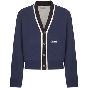 Marni, Heren, Truien, Blauw, Maat: M Katoen,