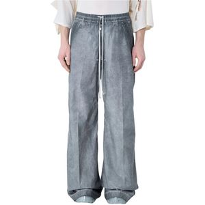 Rick Owens, Heren, Broeken, Grijs, Maat: L Katoen,