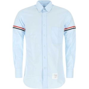 Thom Browne, Heren, Overhemden, Blauw, Maat: M Katoen,