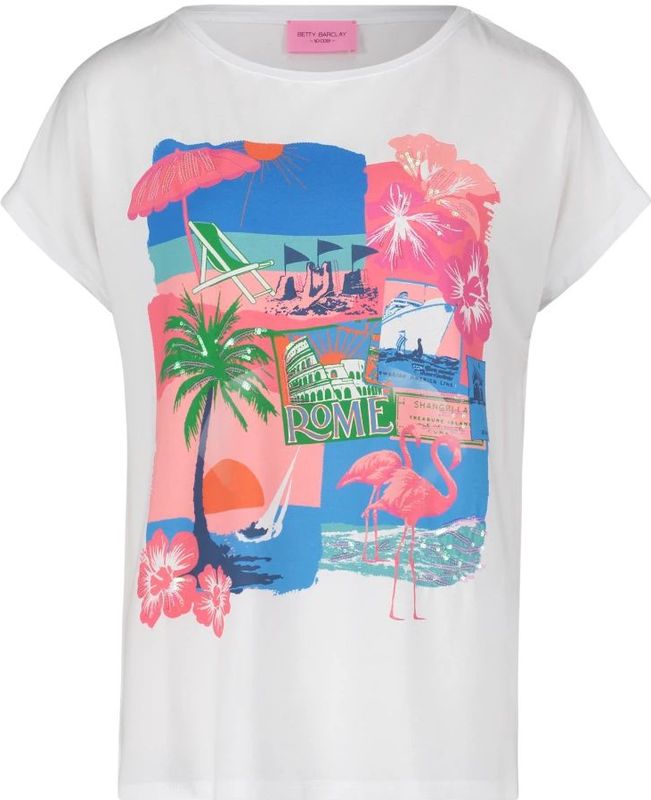 Betty Barclay - Pailletten Strandshirt - Wit - Dames