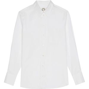 Ines de la Fressange Paris, Dames, Blouses & Shirts, Wit, Maat: M Denim,