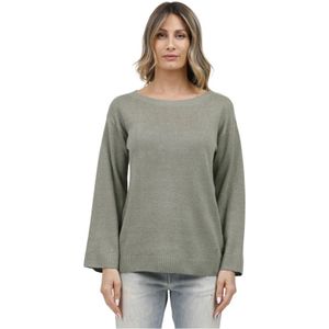 Max Mara, Dames, Truien, Groen, Maat: L Linnen,