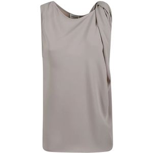 P.a.r.o.s.h., Dames, Tops, Grijs, Maat: XS Poliester,