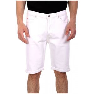 Hugo, Heren, Korte broeken, Wit, Maat: W34 Denim,