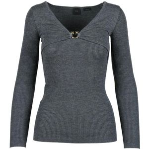 Pinko, Dames, Truien, Grijs, Maat: XS Wol,