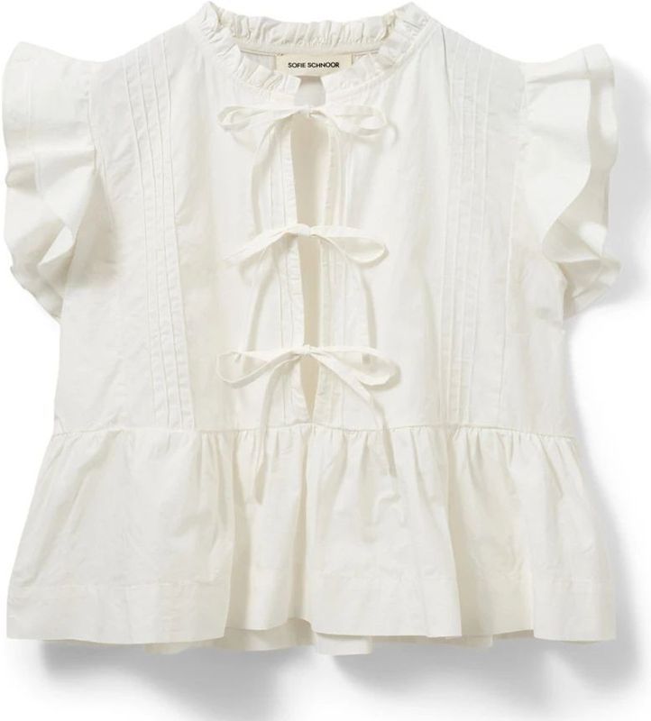 Sofie Schnoor - Juliette - Blouse - Katoen - Korte Mouwen - Licht A-lijn Snit