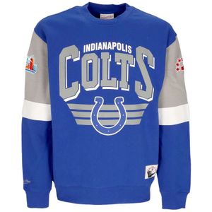 Mitchell & Ness, Heren, Sweatshirts & Hoodies, Blauw, Maat: S Katoen,