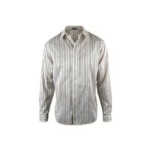 Dior Gestreept off-white shirt met geborduurd logo , Multicolor , Heren , Maat: L