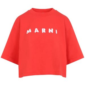 Marni, Dames, Tops, Rood, Maat: S Katoen,