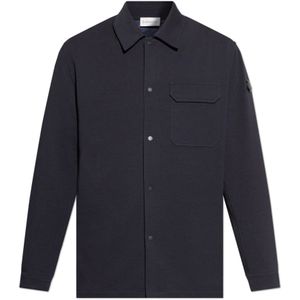 Moncler, Heren, Overhemden, Blauw, Maat: XL Katoen,