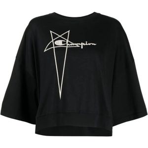 Rick Owens, Dames, Tops, Zwart, Maat: M Katoen,