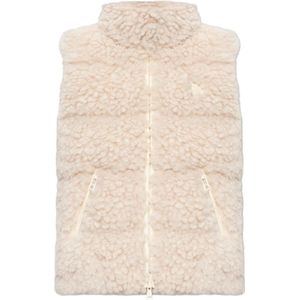 Moncler, Dames, Jassen, Beige, Maat: M Polyamide,