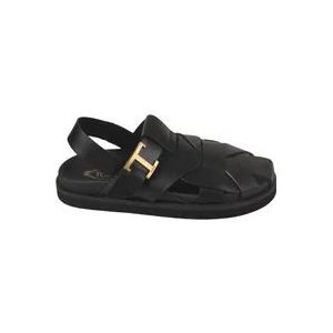 Tod's Platte Instappers , Black , Dames , Maat: 36 EU