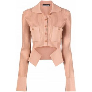 Andrea Adamo, Dames, Truien, Beige, Maat: S