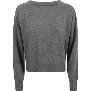 Brunello Cucinelli, Dames, Truien, Grijs, Maat: M Kasjmier,