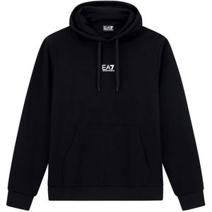 Emporio Armani Ea7, Heren, Sweatshirts & Hoodies, Zwart, Maat: XL Katoen,