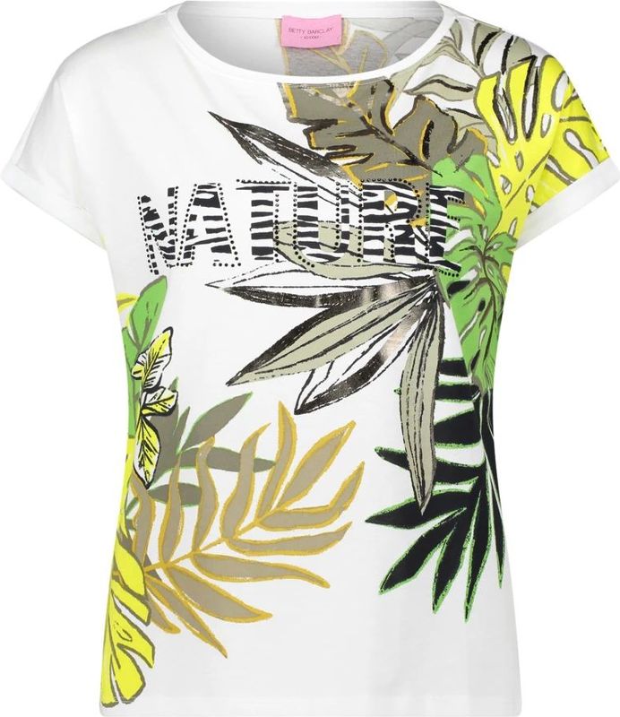 Betty Barclay - Glitterende Jungleprint Shirt - Veelkleurig - Halve Mouw
