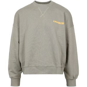 A Paper Kid, Heren, Sweatshirts & Hoodies, Groen, Maat: S Katoen,