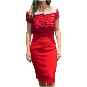 Moskada, Dames, Jurken, Rood, Maat: M Zijde,