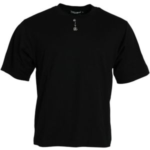 Dolce & Gabbana - T-shirt - Zwart - Korte Mouwen - Crew Neck