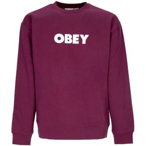 Obey, Heren, Sweatshirts & Hoodies, Rood, Maat: XL Fleece,