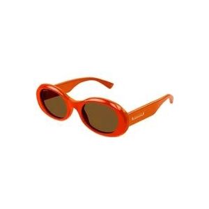 Gucci Glamoureuze zonnebril met exclusieve acetaatafwerking , Orange , unisex , Maat: ONE Size
