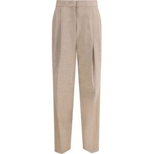Fabiana Filippi, Dames, Broeken, Beige, Maat: S Wol,