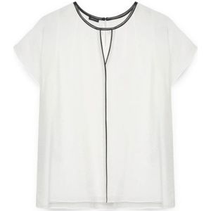 Fiorella Rubino, Dames, Blouses & Shirts, Wit, Maat: 2XL Viscose,