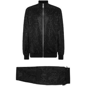 Philipp Plein, Heren, Jumpsuits & Playsuits, Zwart, Maat: XL Katoen,