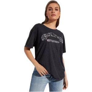 One Teaspoon, Dames, Tops, Grijs, Maat: XS Leer,