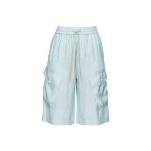 Pinko Lichtblauwe Denim Shorts , Blue , Dames , Maat: M