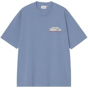 Carhartt Wip, Heren, Tops, Blauw, Maat: L Katoen,