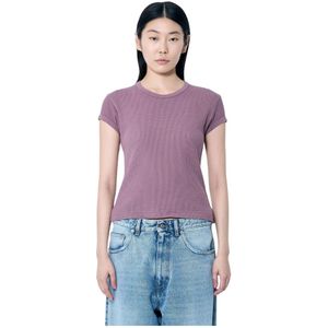 Acne Studios, Dames, Tops, Paars, Maat: M Katoen,