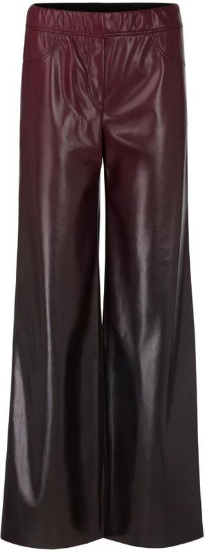 Marc Cain - Wide Fit - Stoffen Broek - Leerlook - Met Siernaden