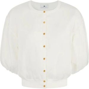 Elisabetta Franchi, Dames, Truien, Beige, Maat: XS Voile,