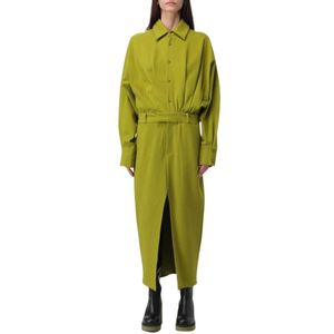 Weili Zheng, Dames, Jurken, Groen, Maat: S Katoen,