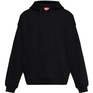 Diesel, Heren, Sweatshirts & Hoodies, Zwart, Maat: L Katoen,