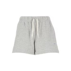 Autry Grijze Katoenen Shorts met Elastische Taille , Gray , Dames , Maat: M