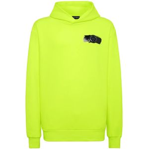 Plein Sport, Heren, Sweatshirts & Hoodies, Groen, Maat: XL Katoen,