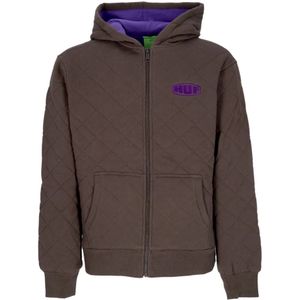 Huf, Heren, Sweatshirts & Hoodies, Bruin, Maat: S Katoen,